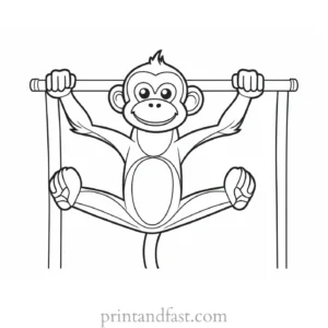 monkey Coloring Page Monkey Bars