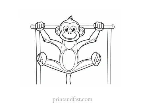 monkey Coloring Page Monkey Bars