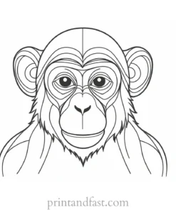 monkey Coloring Page Online