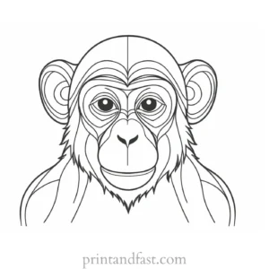 monkey Coloring Page Online