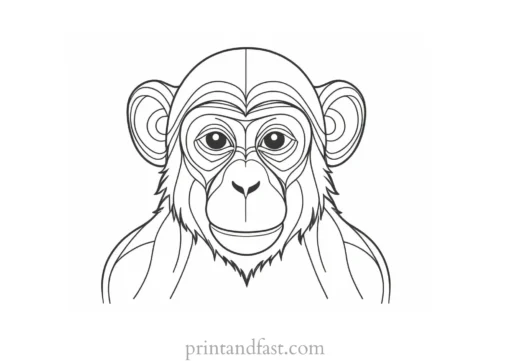 monkey Coloring Page Online