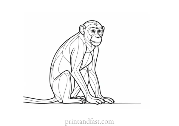 monkey Coloring Page Printable