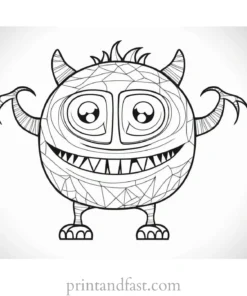 monster coloring page download