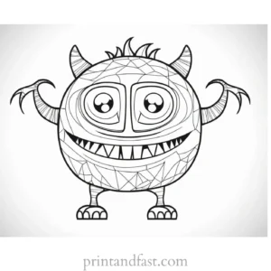 monster coloring page download