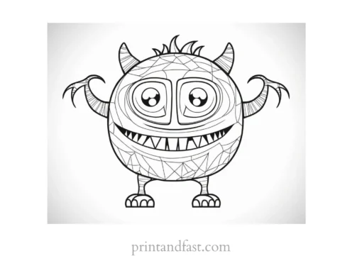 monster coloring page download