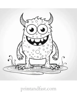 monster coloring page for adults