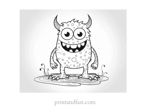 monster coloring page for adults