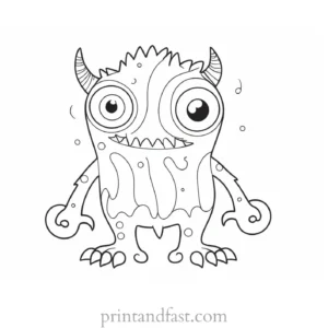 monster coloring page for kids