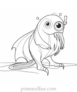 monster coloring page free