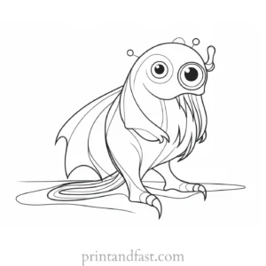 monster coloring page free