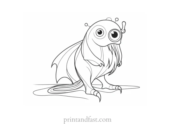 monster coloring page free