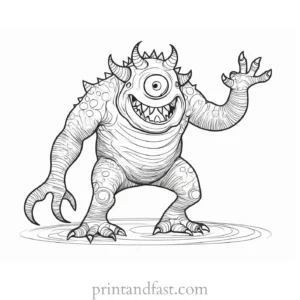 monster coloring page ideas