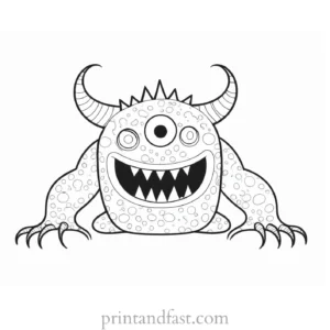 monster coloring page inspiration