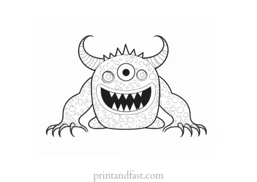 monster coloring page inspiration