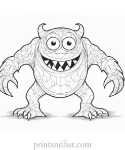 monster coloring page online