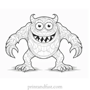 monster coloring page online