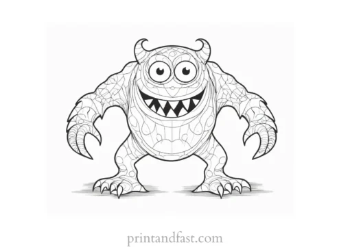 monster coloring page online