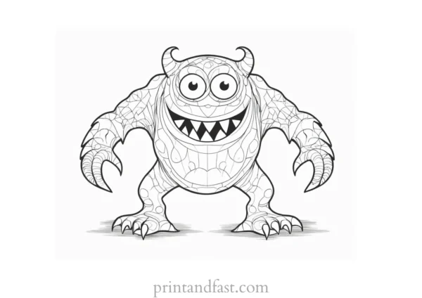 monster coloring page online