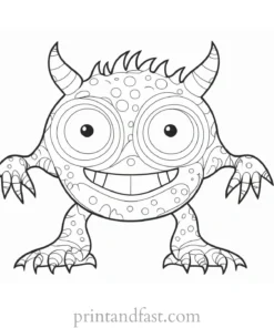 monster coloring page sheets