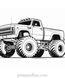 monster truck coloring page cool