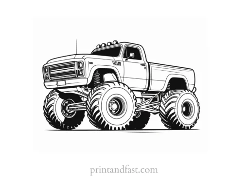 monster truck coloring page cool