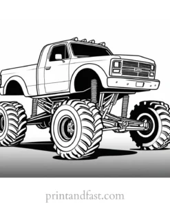 monster truck coloring page online