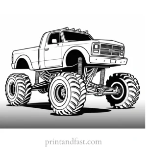 monster truck coloring page online