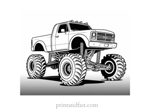 monster truck coloring page online