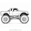 monster truck coloring page realistic