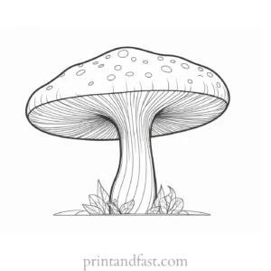 mushroom coloring page complex