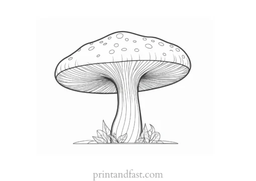 mushroom coloring page