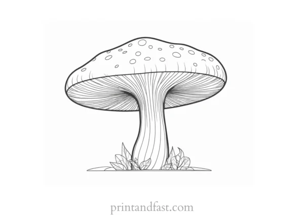 mushroom coloring page