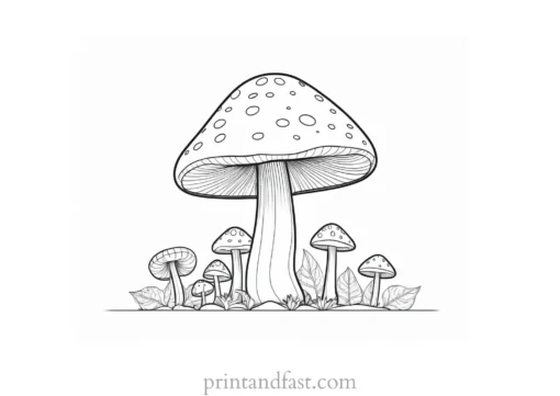 mushroom coloring page for teenagers