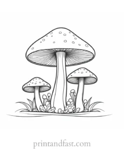 mushroom coloring page fun