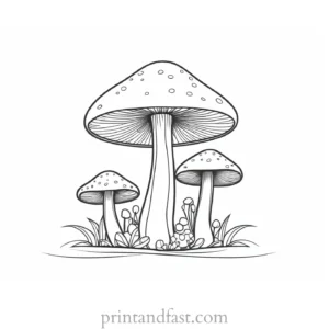 mushroom coloring page fun