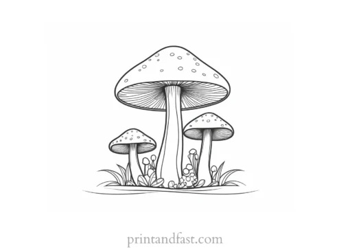 mushroom coloring page fun