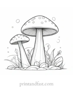 mushroom coloring page intricate