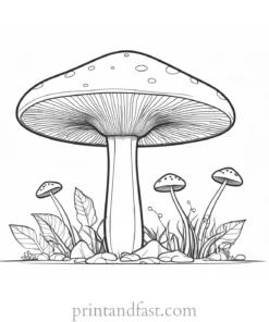 mushroom coloring page online