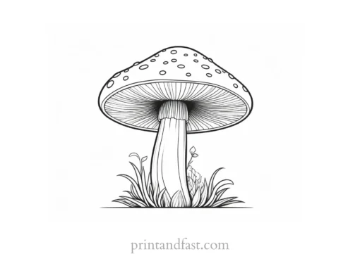 mushroom coloring page printable