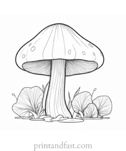 mushroom coloring page simple