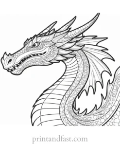 mythical dragon coloring page