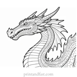 mythical dragon coloring page