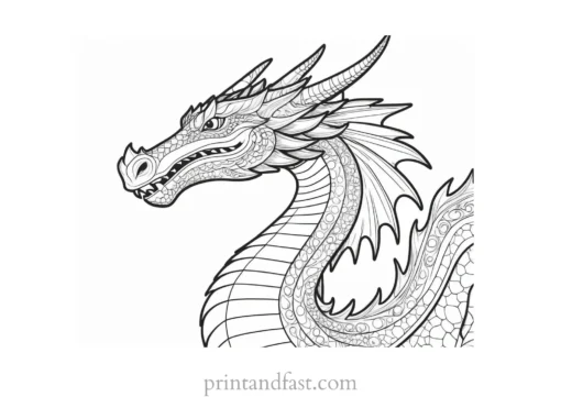 mythical dragon coloring page