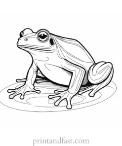 nature frog coloring page