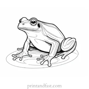 nature frog coloring page