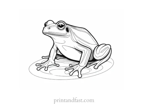 nature frog coloring page