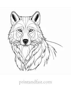 nighttime wolf coloring sheet