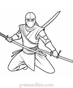 ninja coloring page Japanese