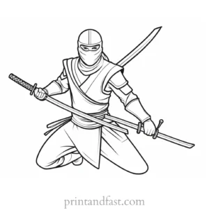 ninja coloring page Japanese