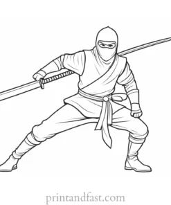 ninja coloring page for kids